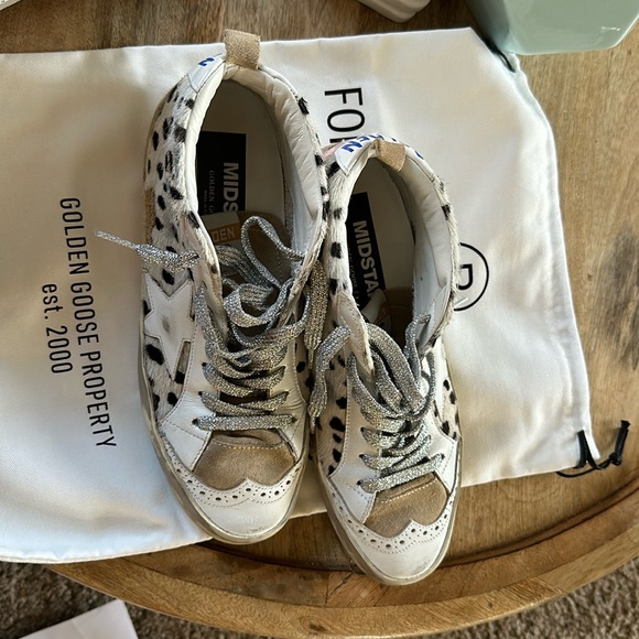 Golden Goose GGDB Mid Cappuccino & Rose Quartz sneaker Size 38 with box - Picture 2 of 10